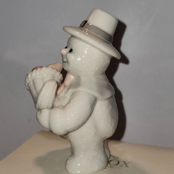 Lenox 12 months of Snowmen 2000 Harvest Snowman Figurine With Cornucopia Thanksg - Picture 3 of 6